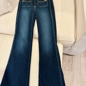 White House Black Market Dark Blue Flare Jeans